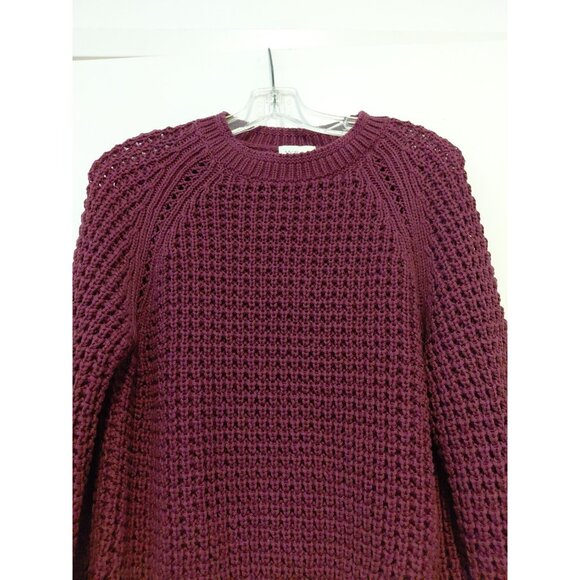 Wrap London Raglan Sweater Pullover Size 4 Eggplant - Picture 3 of 9
